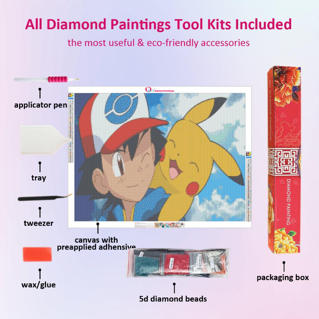 Ash and Pikachu Diamond Painting