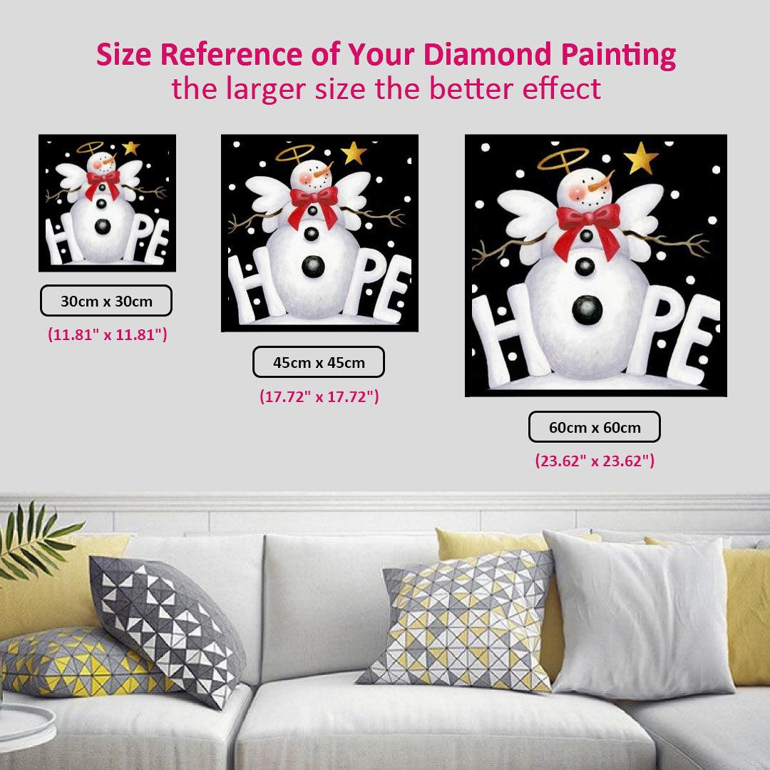 Snowman Hopes to Fly to the Star Diamond Painting