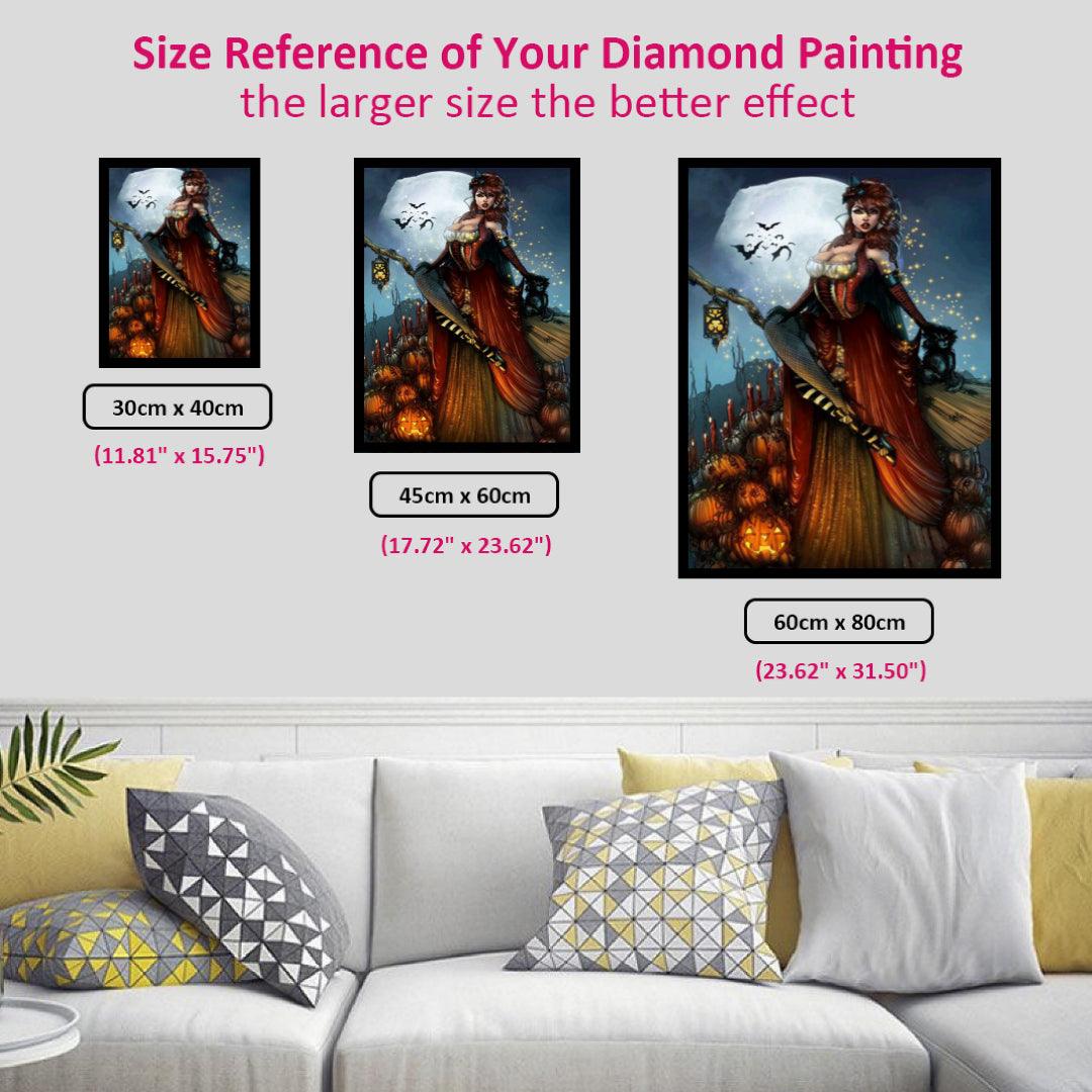 Red Witch Diamond Painting