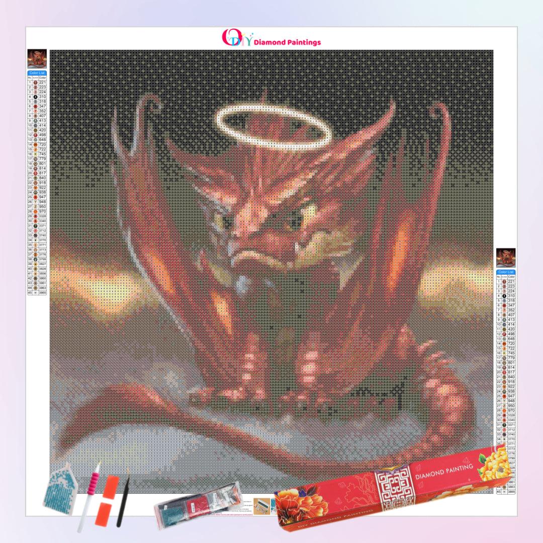 Red Dragon with Halo Diamond Painting