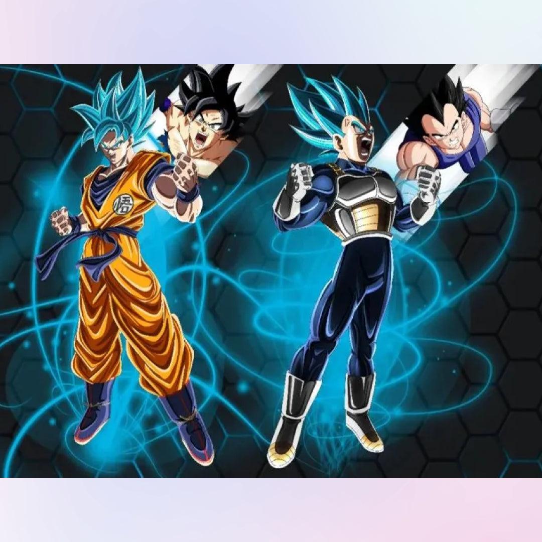 Goku and Vegeta in Super Saiyan Blue Diamond Painting