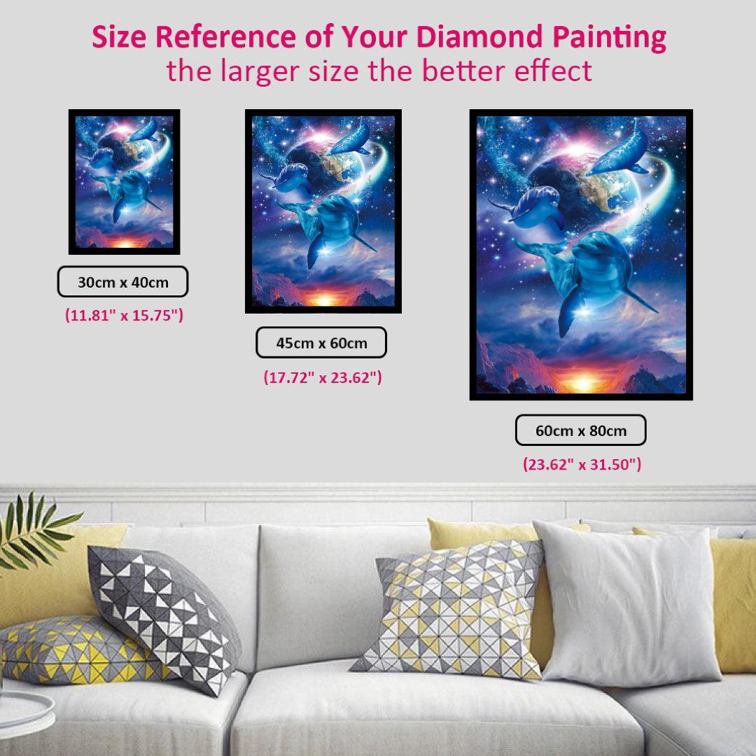 Dolphin Space Travelling Diamond Painting