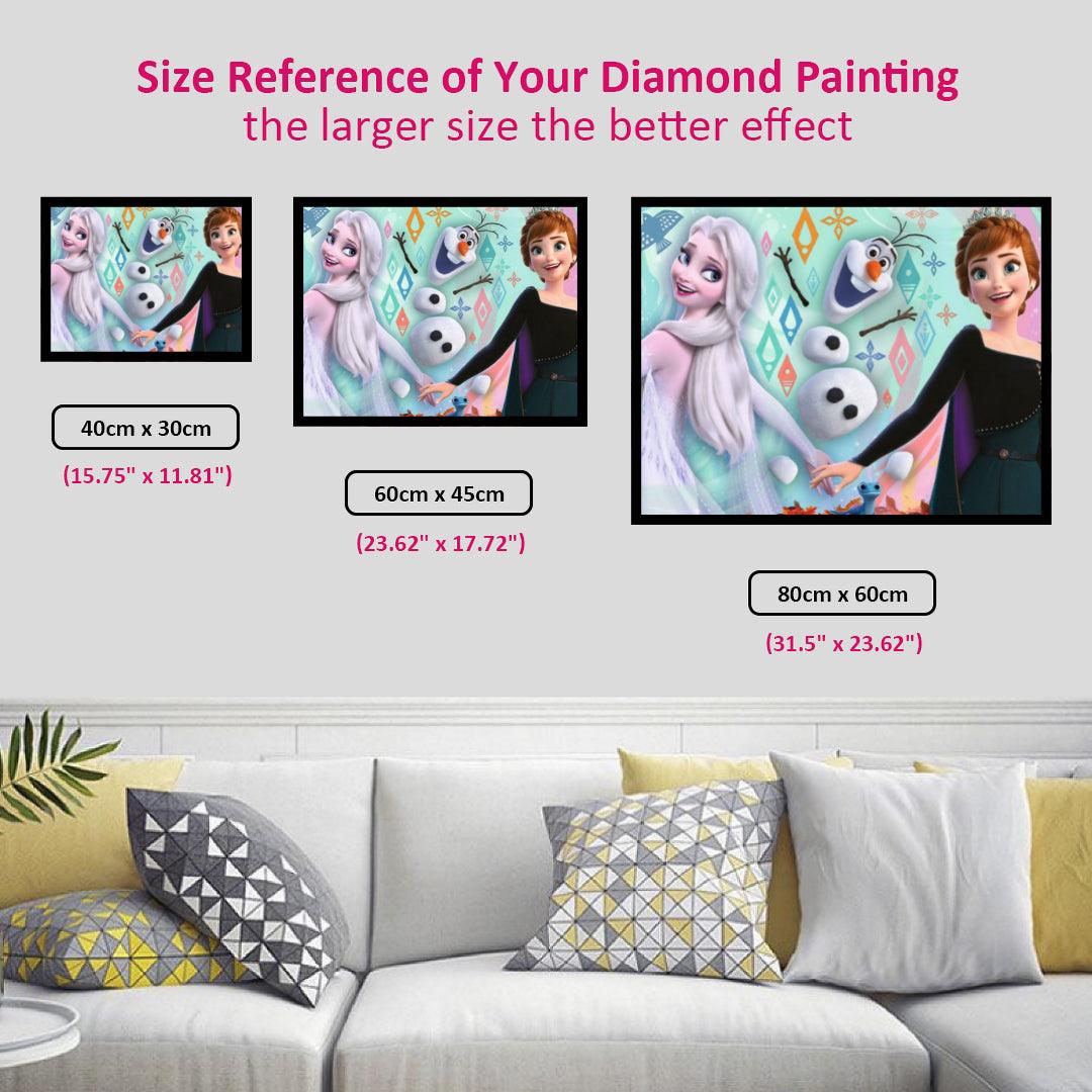 Elsa Anna & Olaf Happy Dancing Diamond Painting