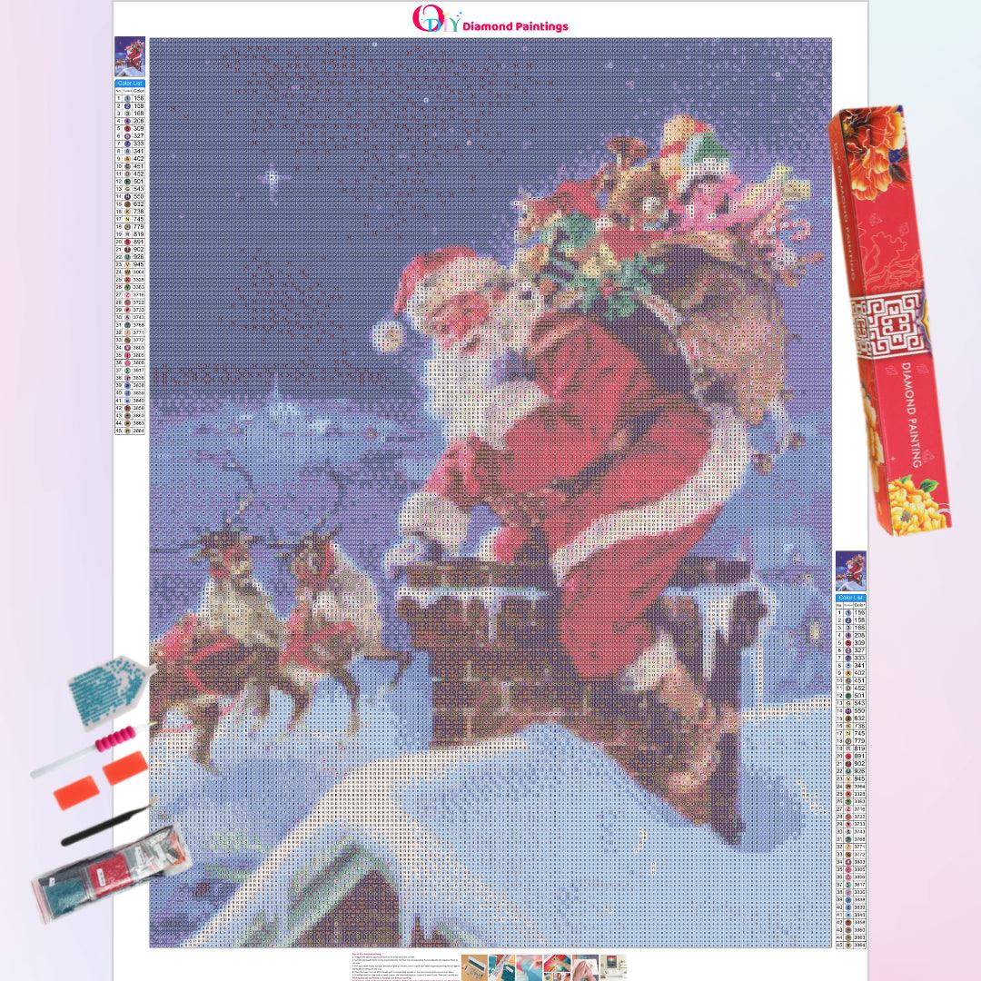 Santa Claus on the Chimney Diamond Painting