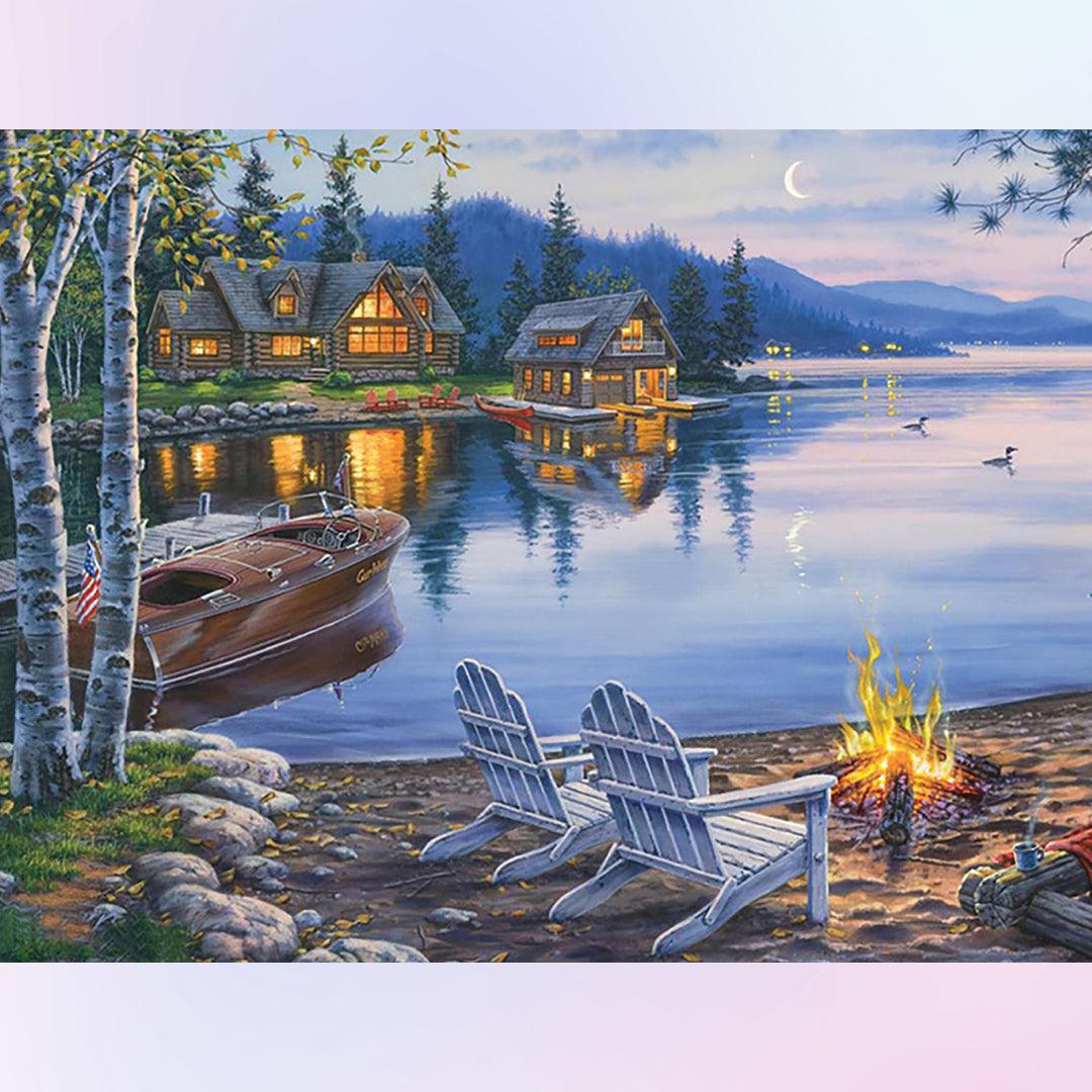 Quiet Lake in the Countryside Diamond Painting