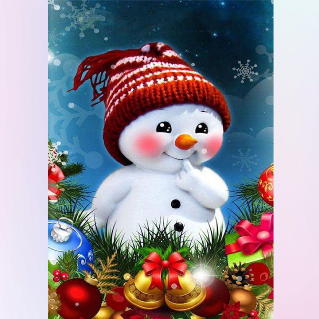Cute Baby Snowman with Many Gifts Diamond Painting