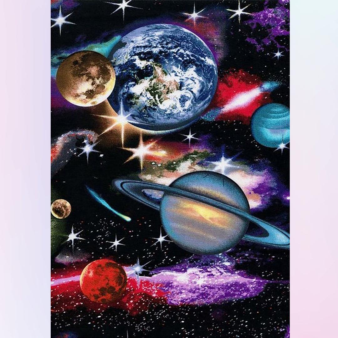 The Sparkling Planets Diamond Painting