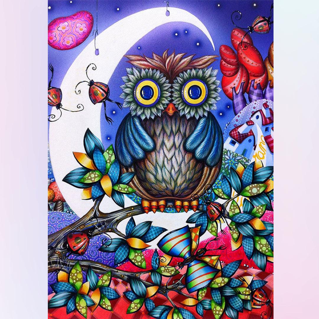 Owl's Colorful World Diamond Painting