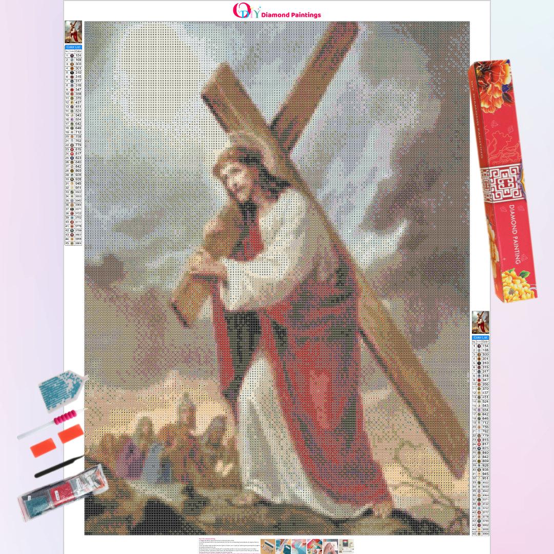 Jesus Moving Cross Diamond Painting
