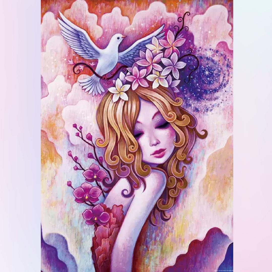 Flower Girl Dreaming Spirals Diamond Painting