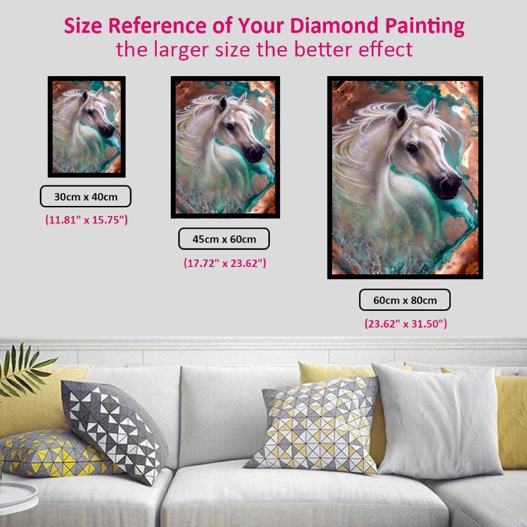 White Dragon Horse Diamond Painting