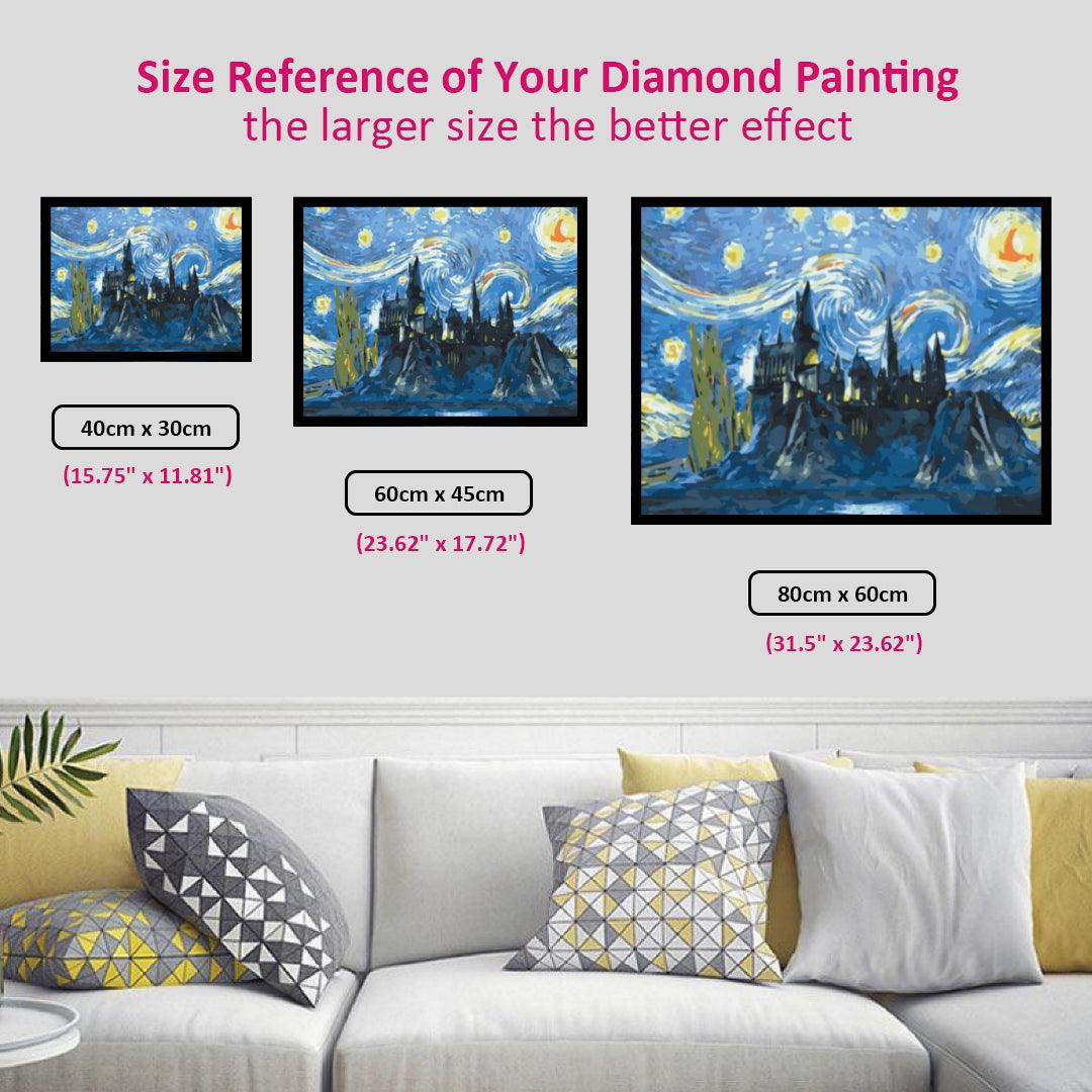 Hogwarts Castle in the Starry Night Diamond Painting