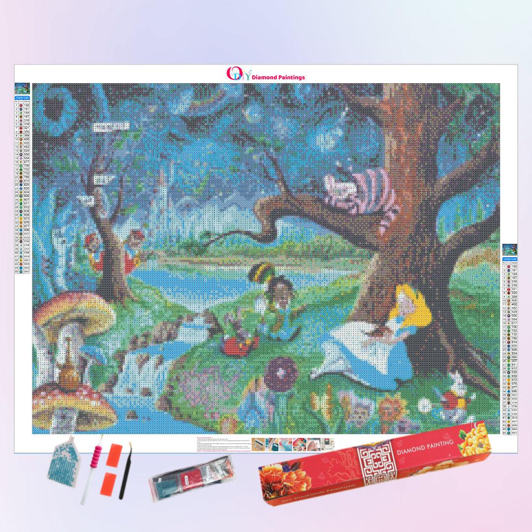Alice Rests under the Tree Diamond Painting