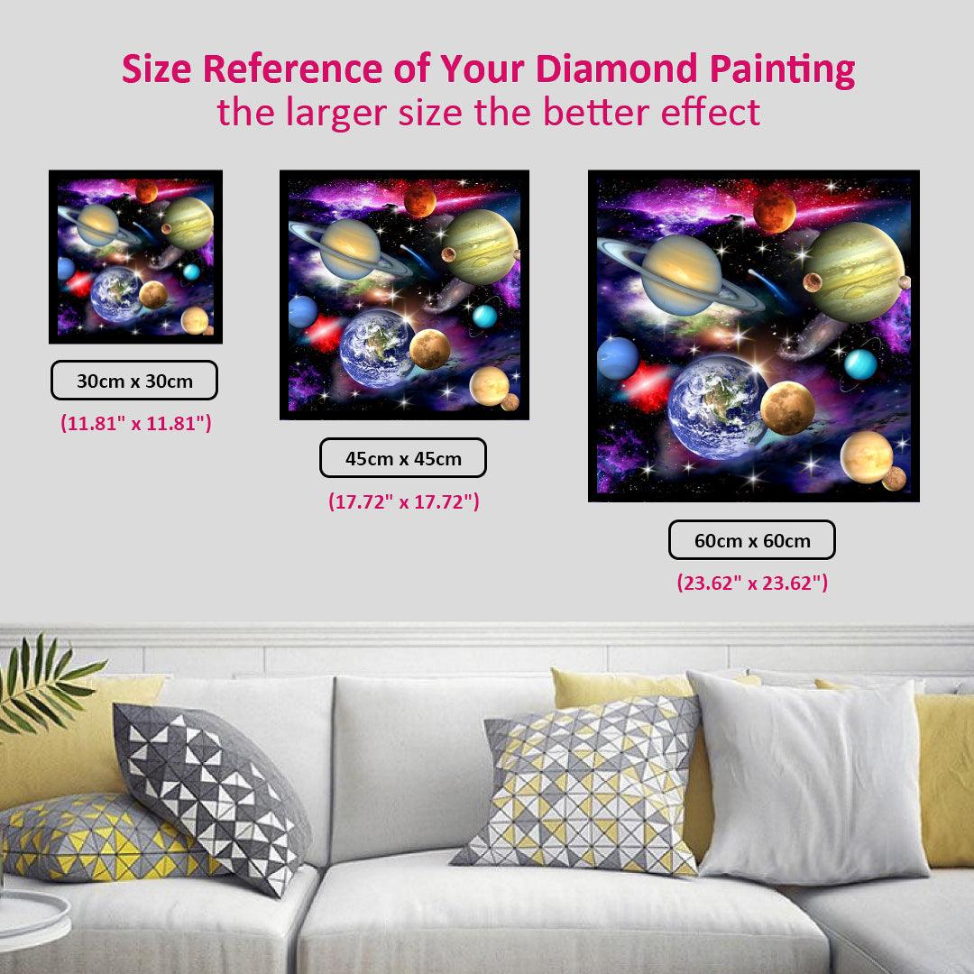 Earth and the Ten Planets Diamond Painting