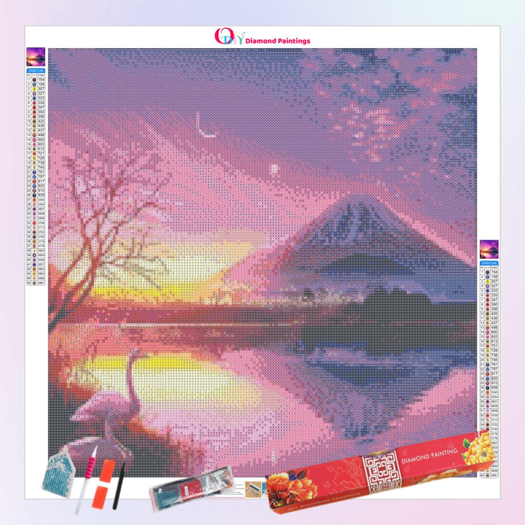 Mount Fuji at Sunset Diamond Painting