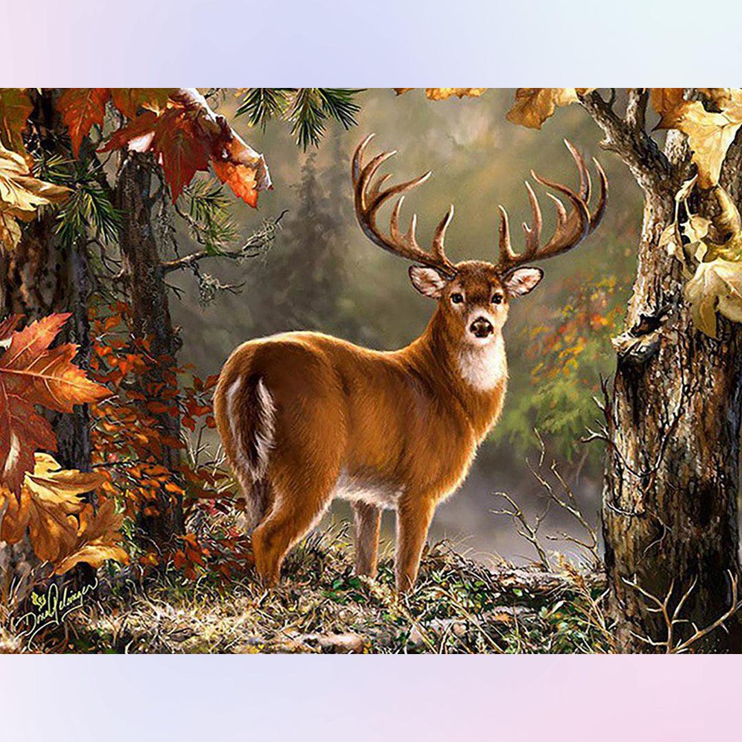 Deer in the Deep Forest Diamond Painting