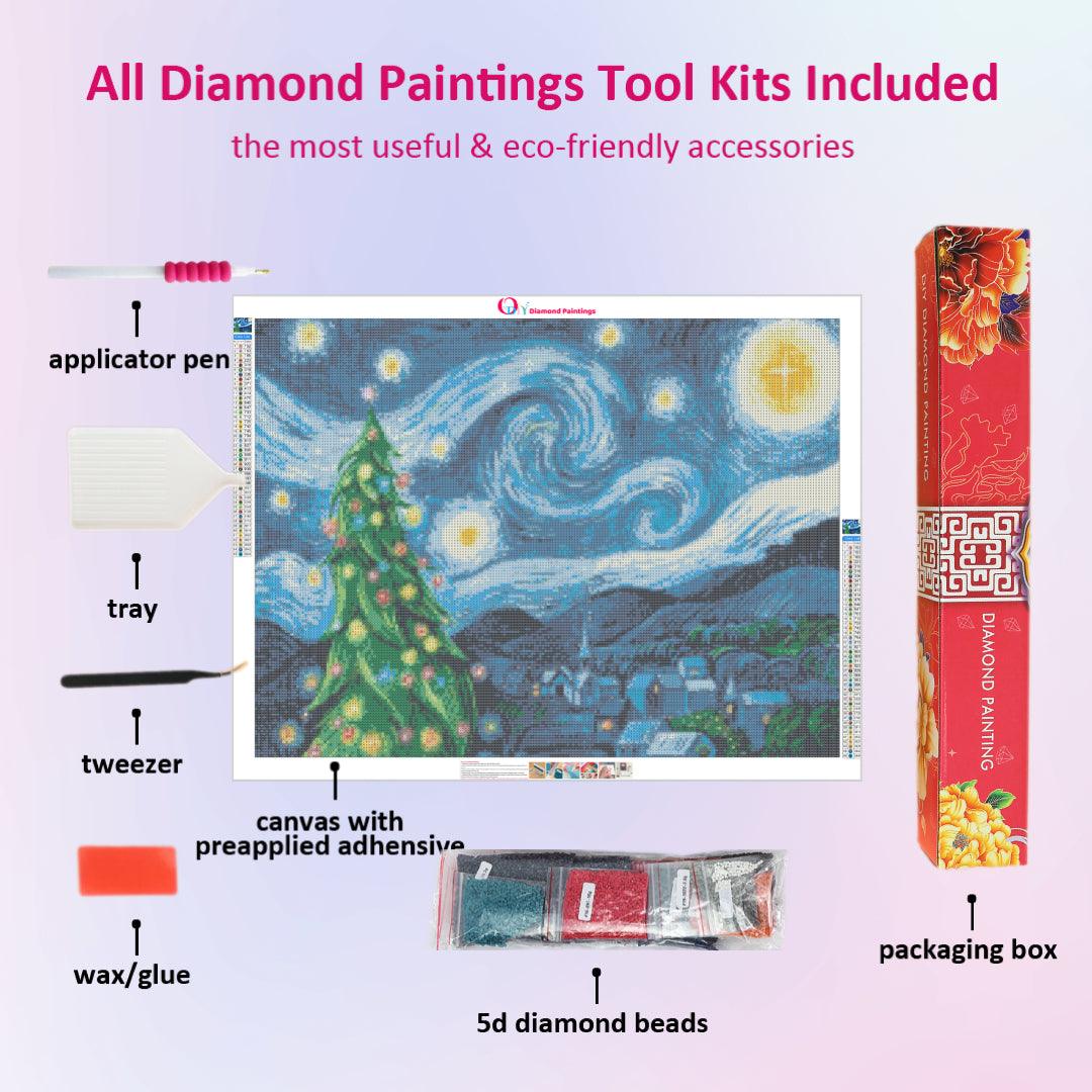 Christmas Tree in the Starry Night Diamond Painting