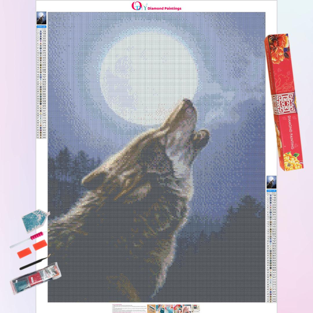 Wolf Howl Diamond Painting