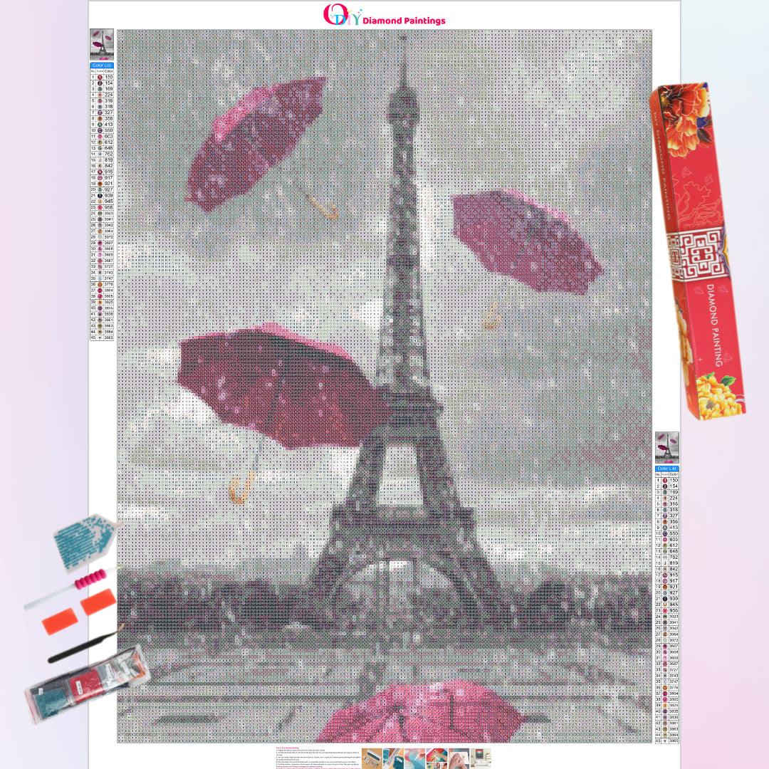 Eiffel Tower in the Rain Diamond Painting