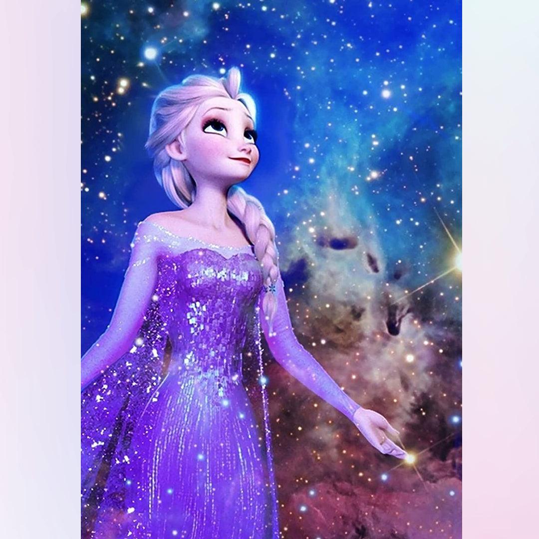 Frozen Elsa Feeling the Stars Diamond Painting
