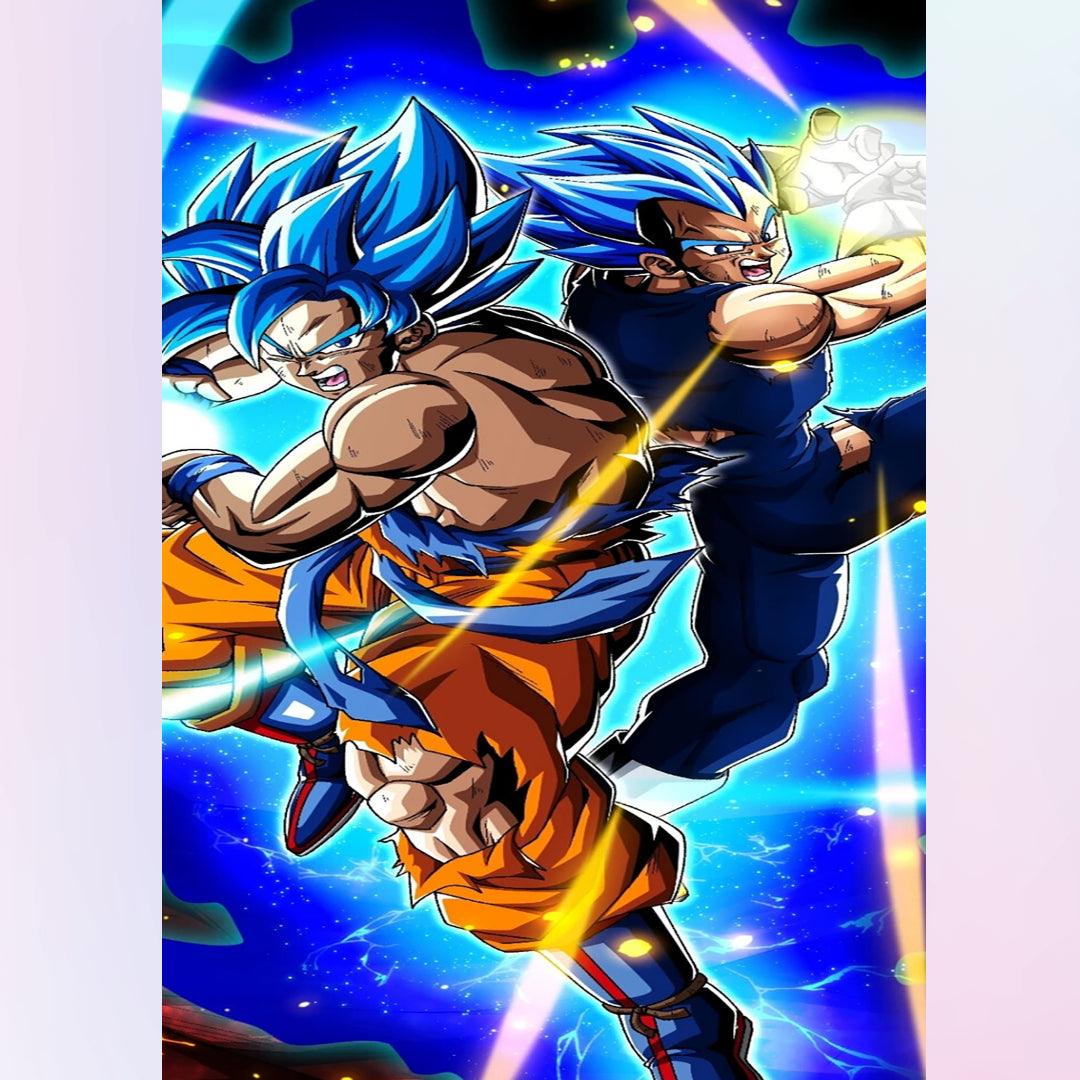 Goku and Vegeta Fight Shoulder to Shoulder Diamond Painting