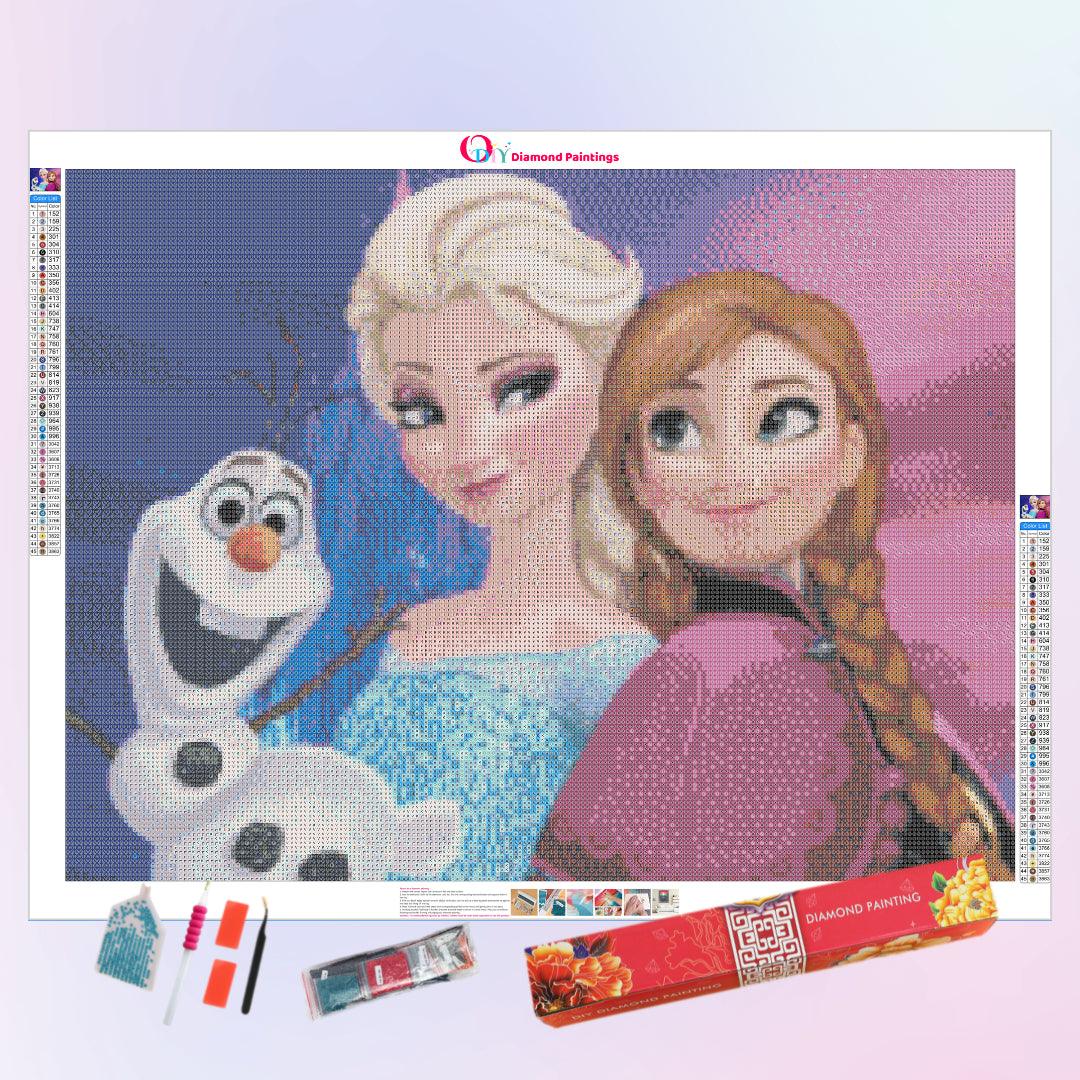 Frozen Elsa Anna & Olaf Diamond Painting