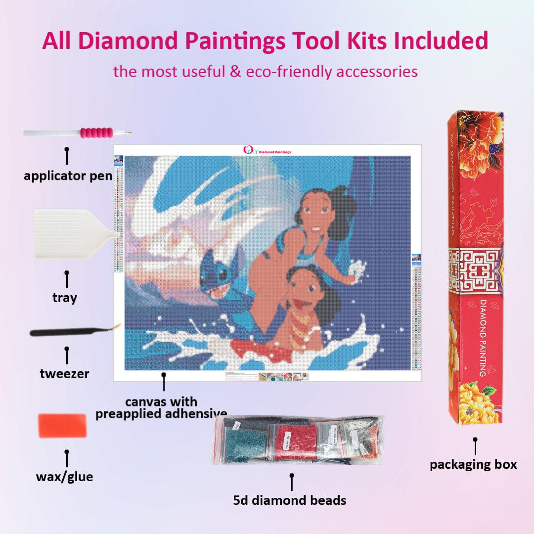 Lilo & Stitch Surfing Diamond Painting Kits 20% Off Today – DIY