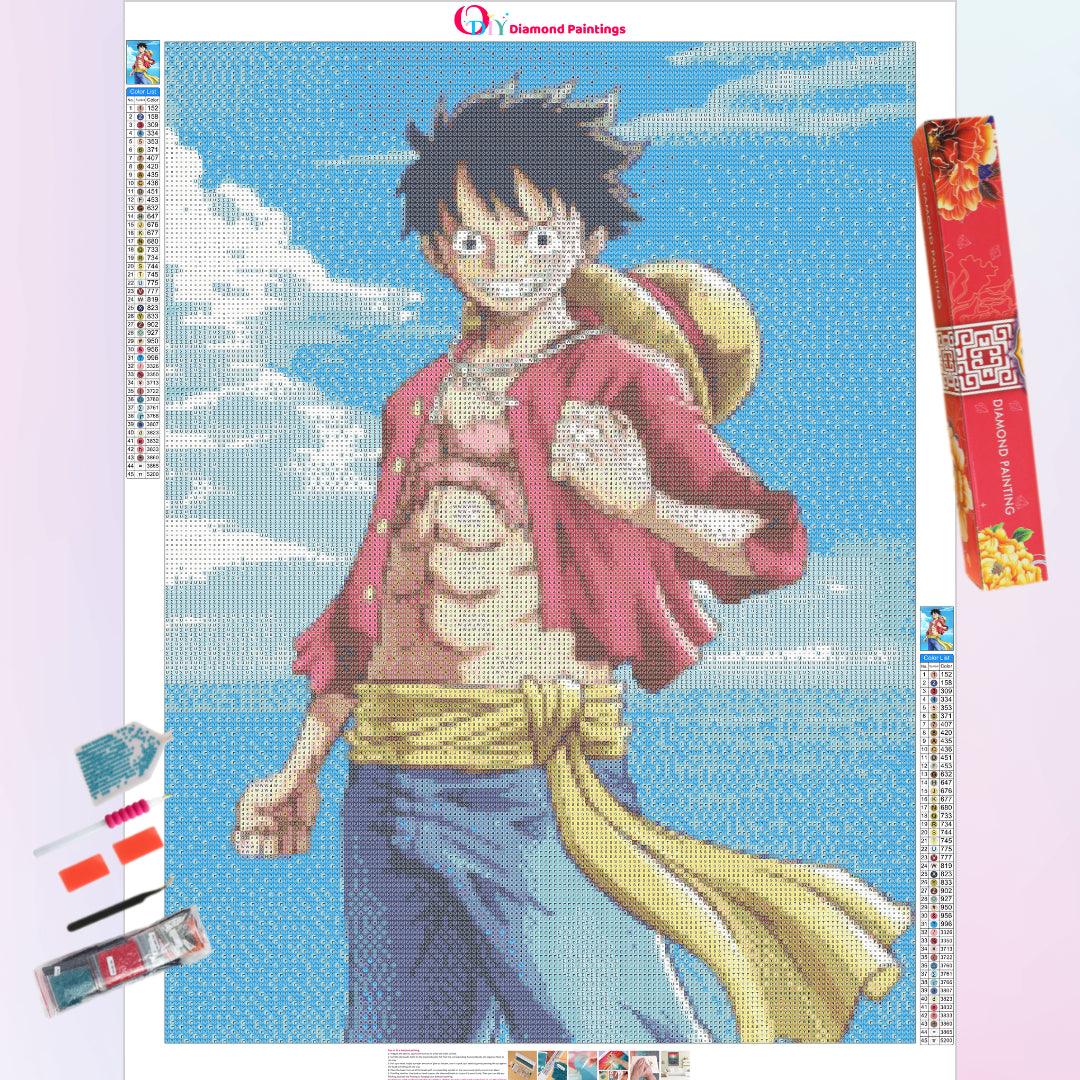 Luffy Burning the Fight Diamond Painting