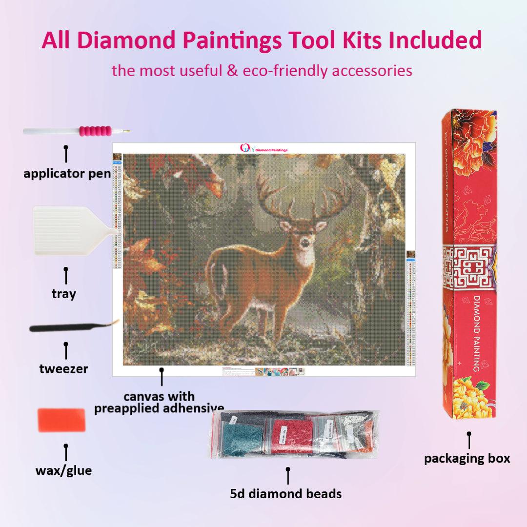Deer in the Deep Forest Diamond Painting