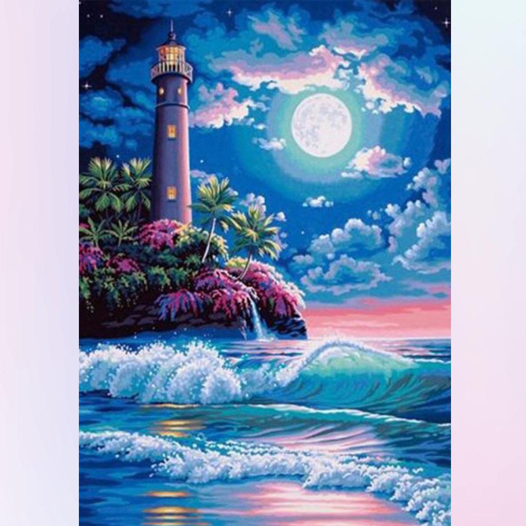 Lighthouse by the Beautiful Seaside Diamond Painting