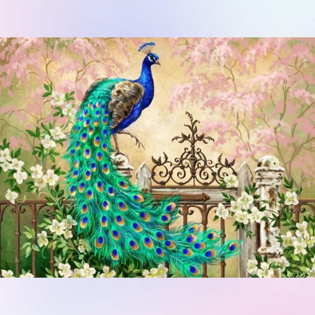 Peacock in Garden Diamond Painting