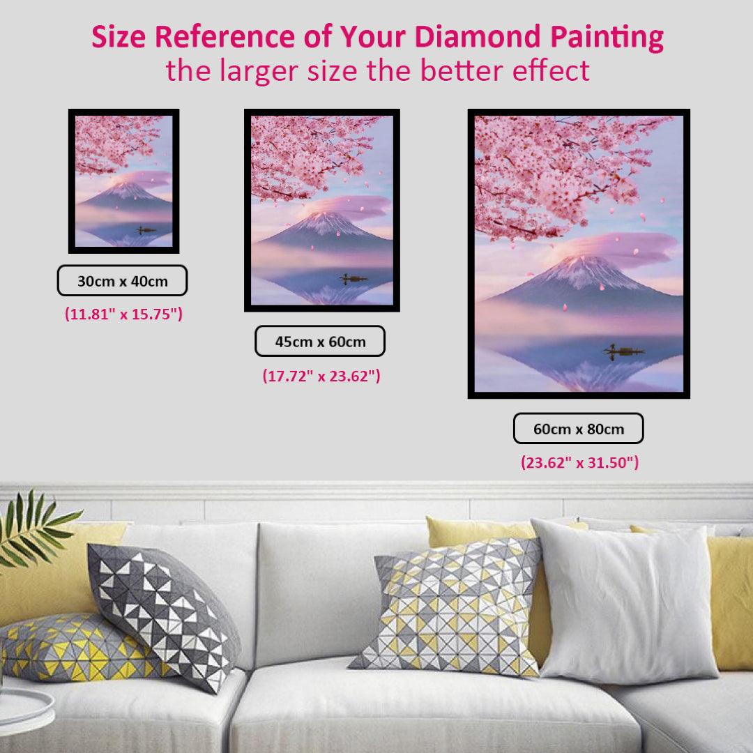 Pink Mount Fuji Diamond Painting