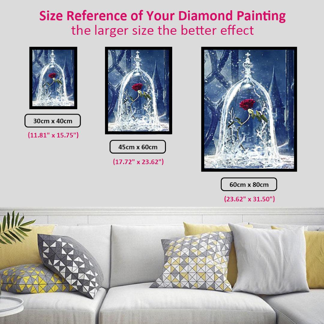 Take Care of the Rose from Snow Diamond Painting