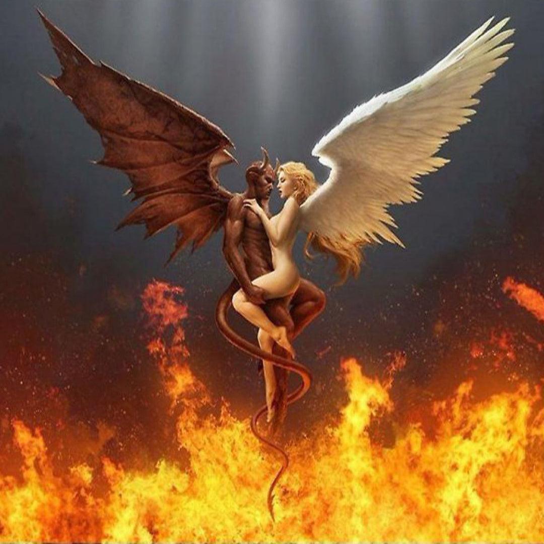 Love's Fire of Angel and Devil Diamond Painting