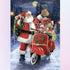 Modern Santa Claus Sending Gifts by Motorcycle Diamond Painting