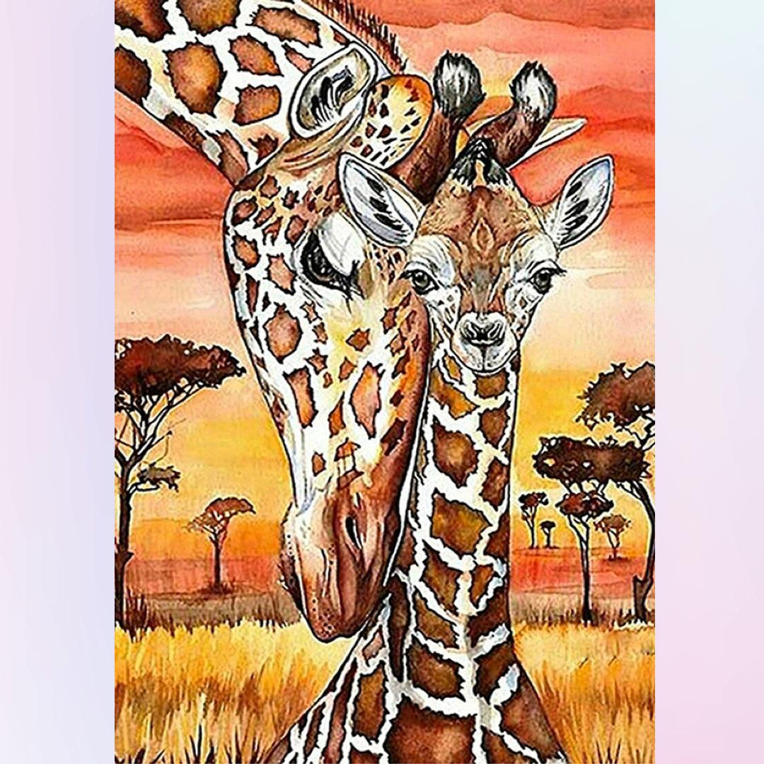 Giraffe at Sunset Diamond Painting