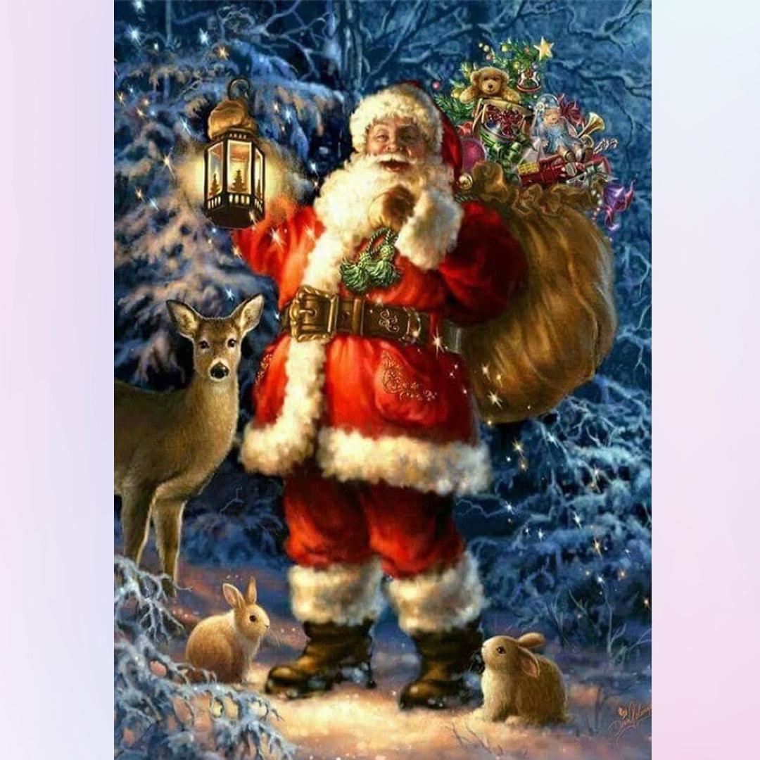 Santa Claus Sending Gifts Diamond Painting