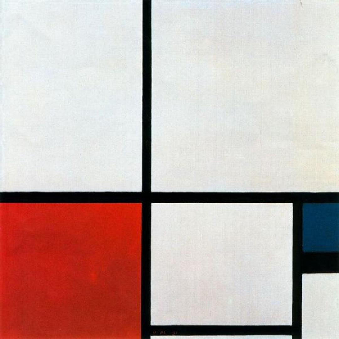 Mondrian Composition N I with Red and Blue 1931 Diamond Painting