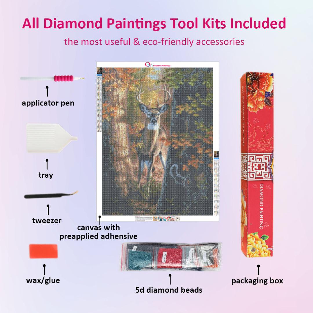 Forest Creek and Deer 5D Diamond Painting 