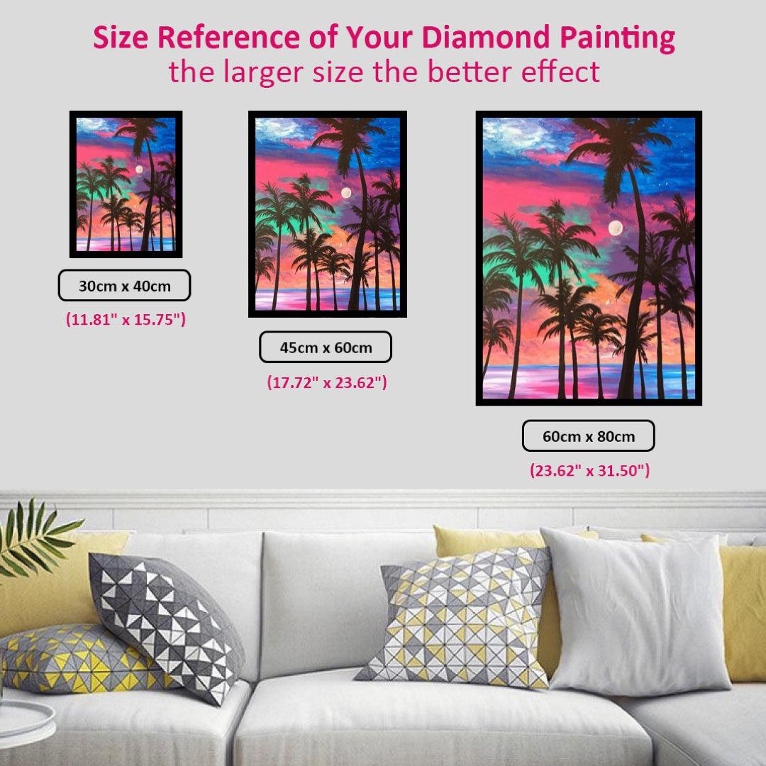 Palm Trees by the Seaside Diamond Painting