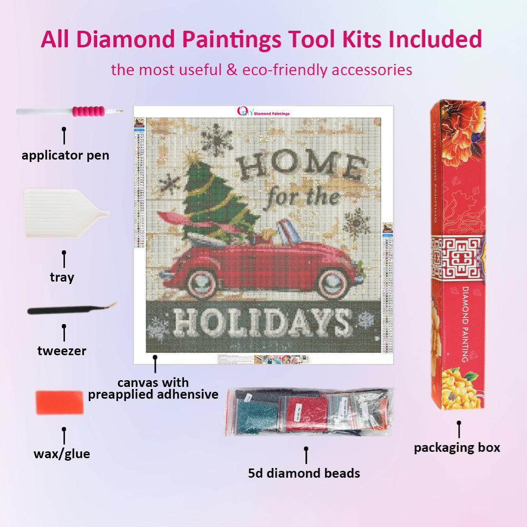 Drive Home for Christmas Holiday Diamond Painting