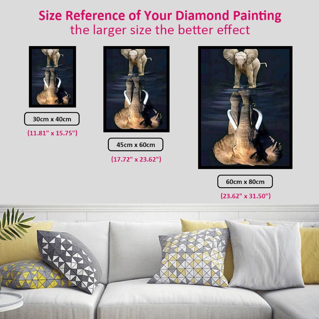 Calf Elephant Strong in the Heart Diamond Painting