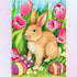 Rabbit Protecting the Easter Eggs in the Grass Diamond Painting