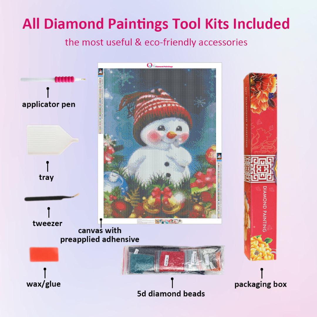 Cute Baby Snowman with Many Gifts Diamond Painting