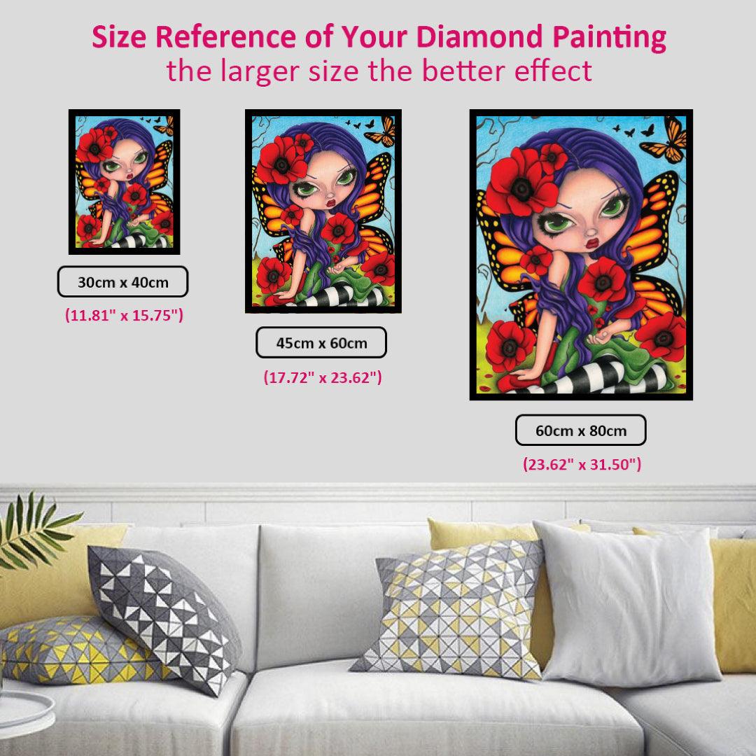 A Charming Fairy with Rose Diamond Painting