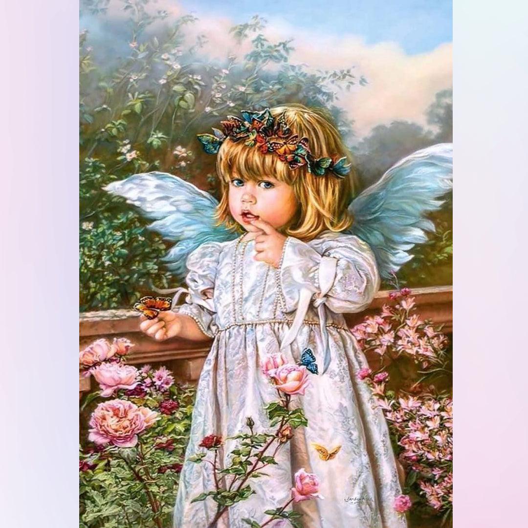 Little Angel with Butterfly Crown Diamond Painting