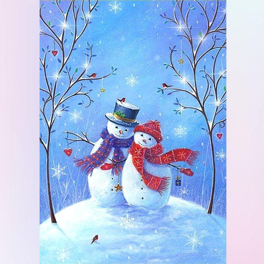 Romantic Snowman Diamond Painting