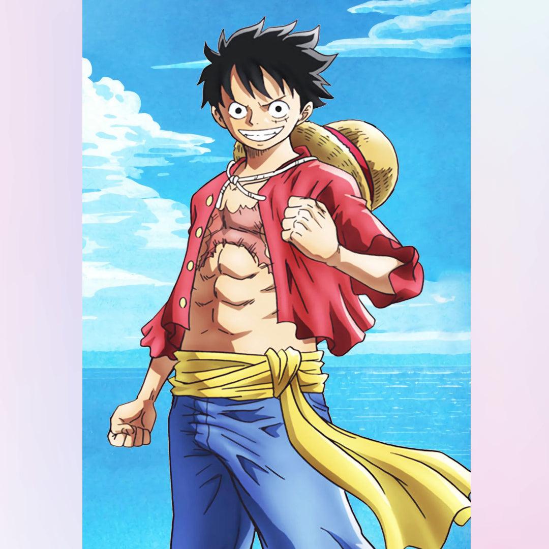 Luffy Burning the Fight Diamond Painting