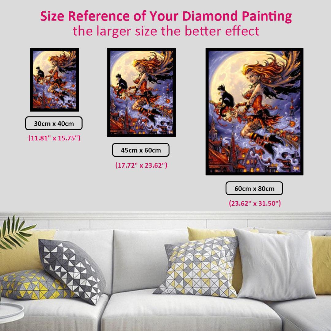 Witch on the Broomstick Diamond Painting