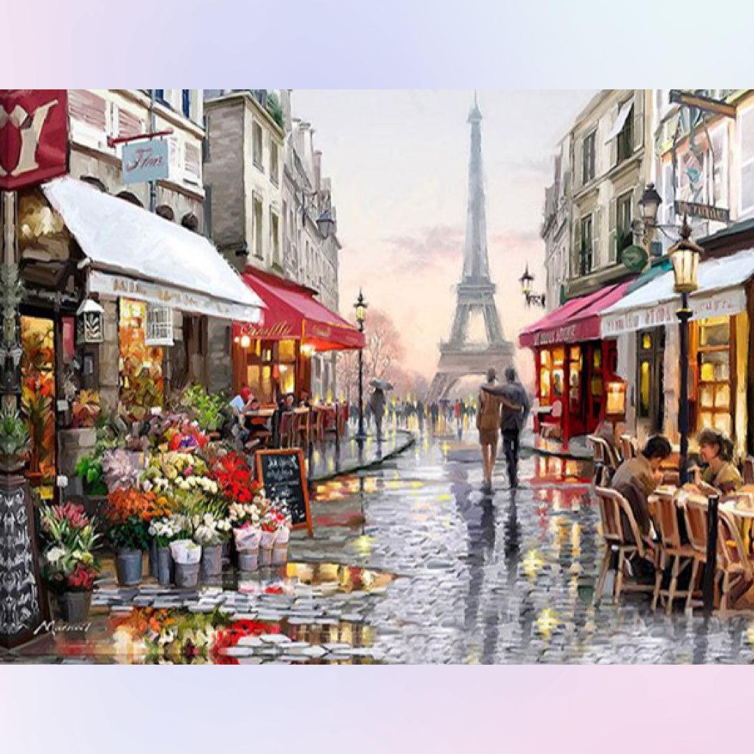 The Bazaar Leading to the Eiffel Tower Diamond Painting